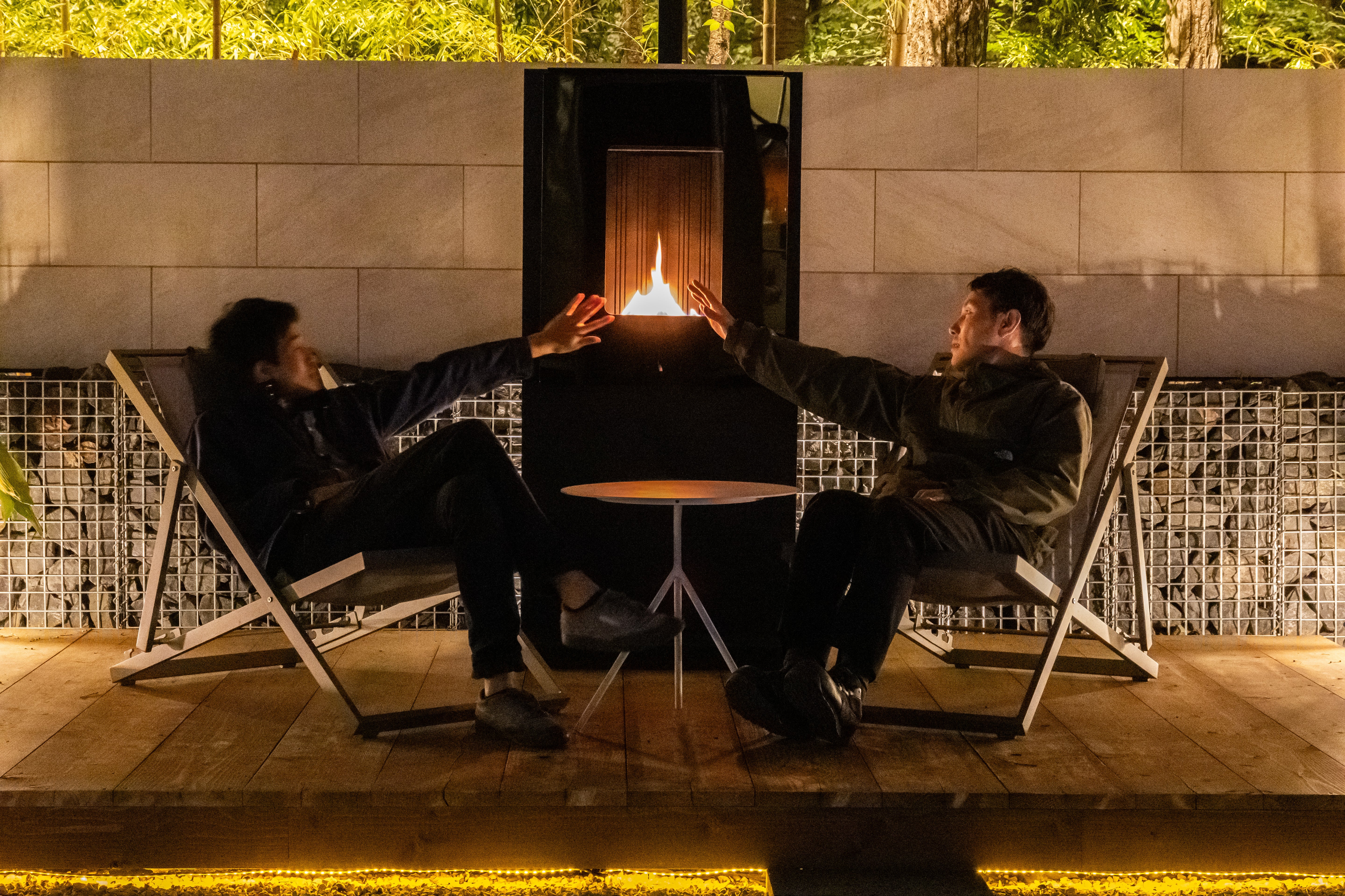 壁掛けのガスストーブ